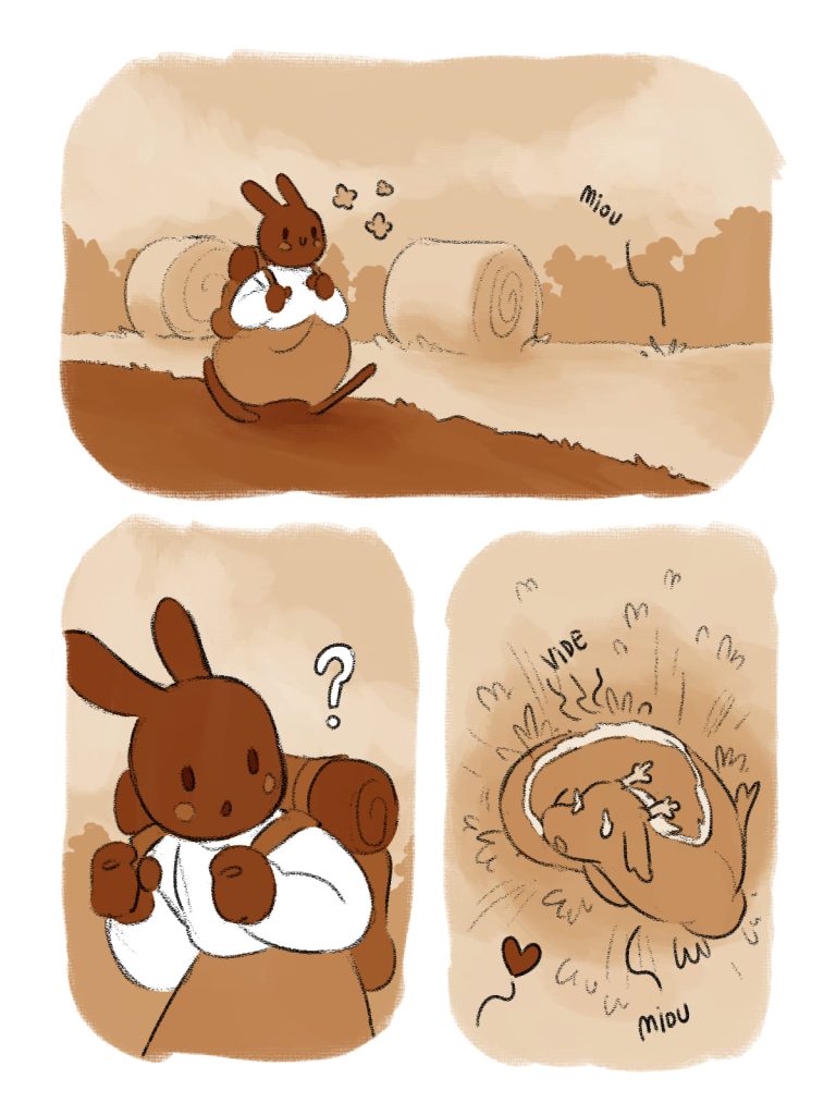 Page de bande dessinée : Les Aventures du Lapin, chapitre : La disparition