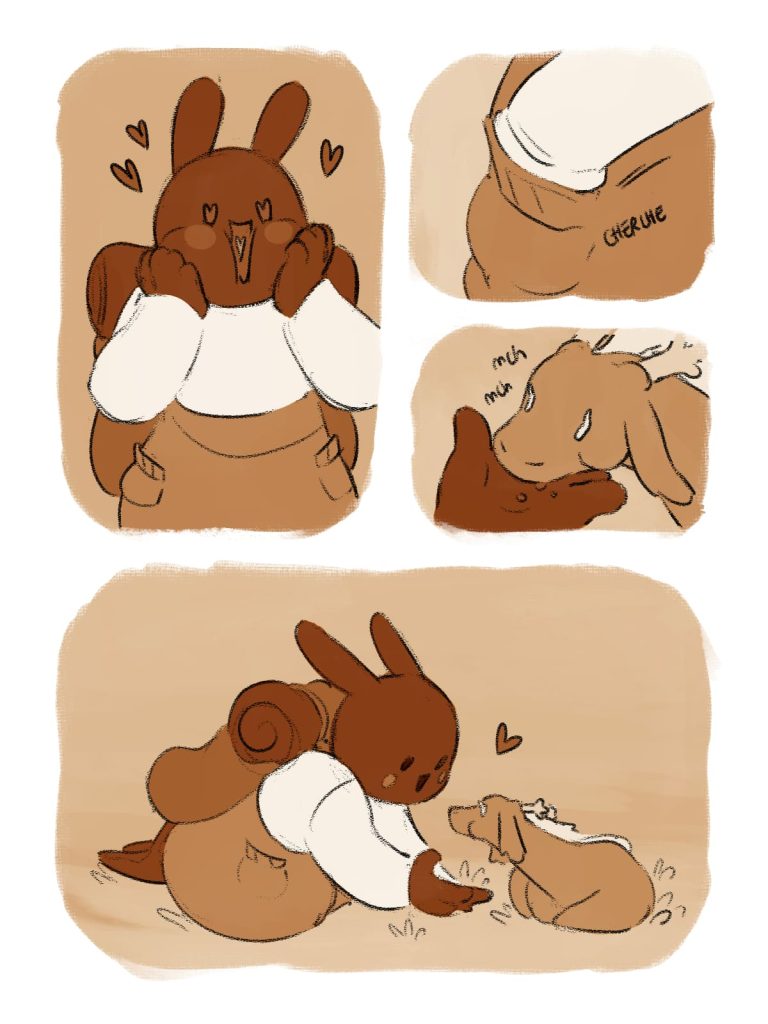 Page de bande dessinée : Les Aventures du Lapin, chapitre : La disparition