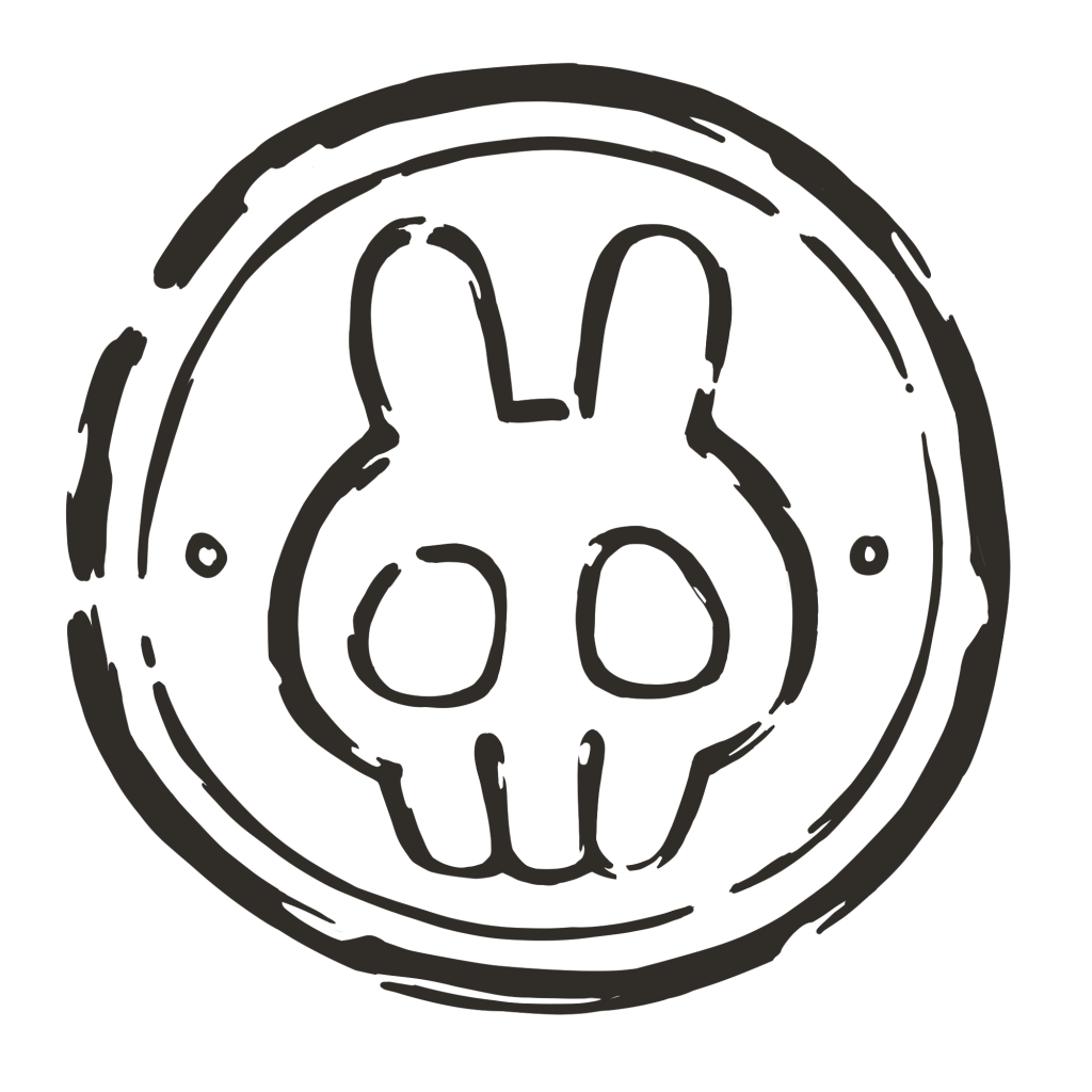 Logo tampon lapin noir