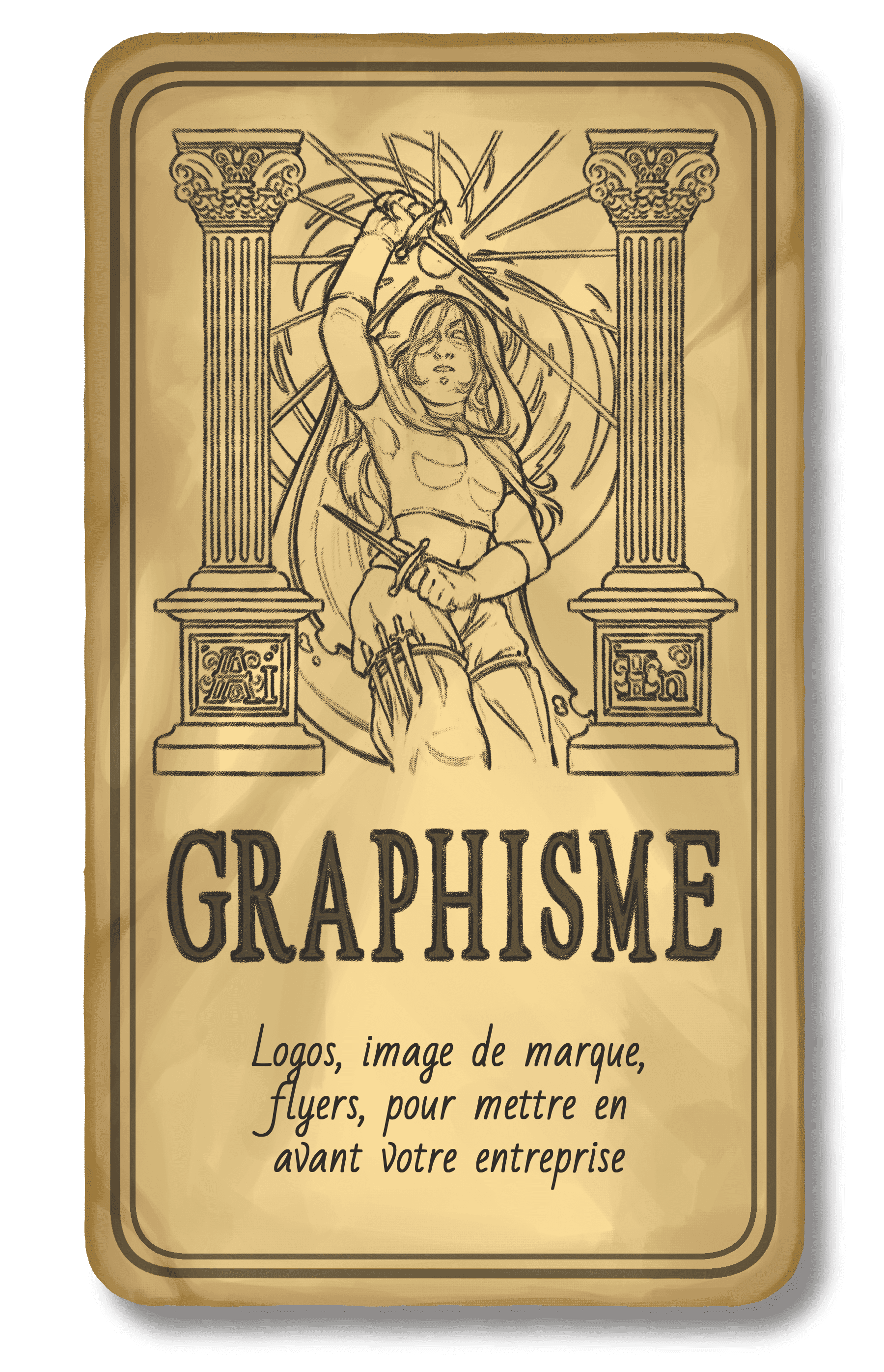 Carte prestation Graphisme : logos, image de marques, flyers, pour mettre en avant votre entreprise