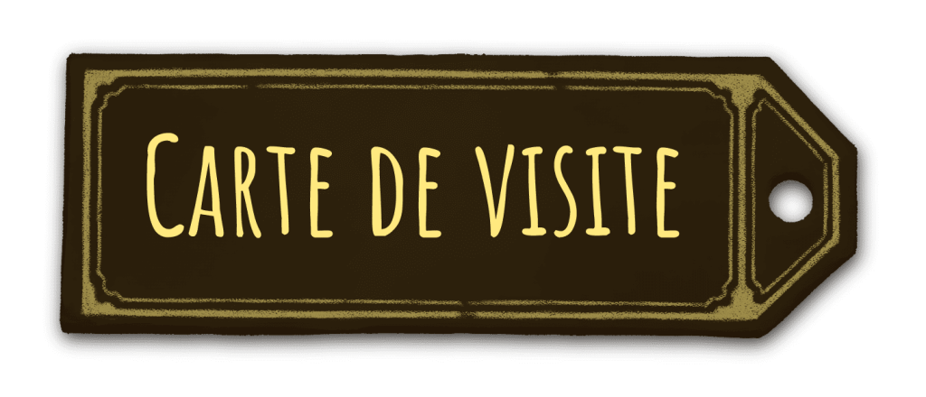 Etiquette noir pour titre Carte de visite