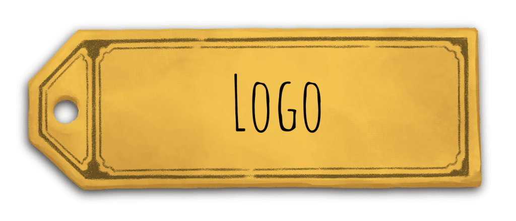 Etiquette jaune pour titre Logo