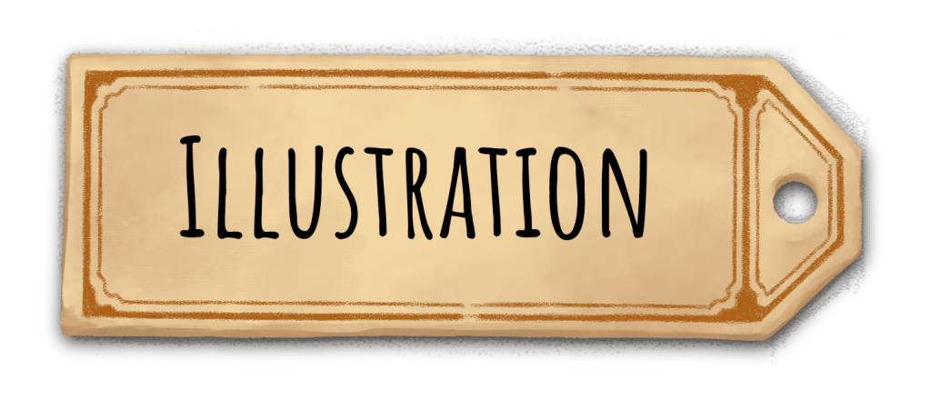 Etiquette blanche pour titre Illustration