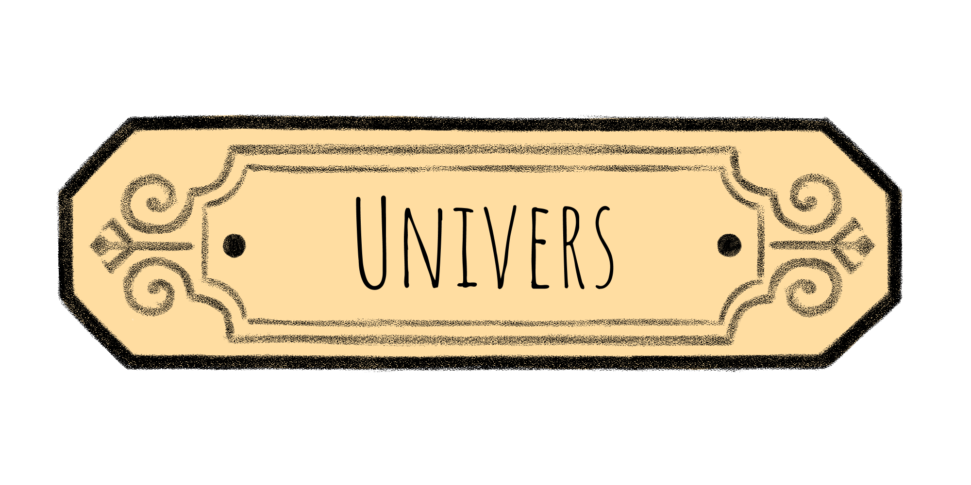 Etiquette beige pour titre Univers