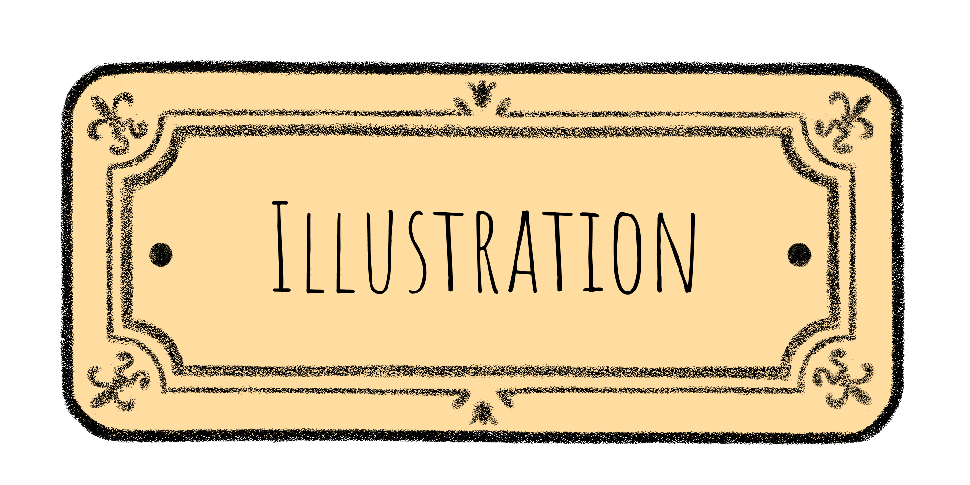 Etiquette beige pour titre Illustration