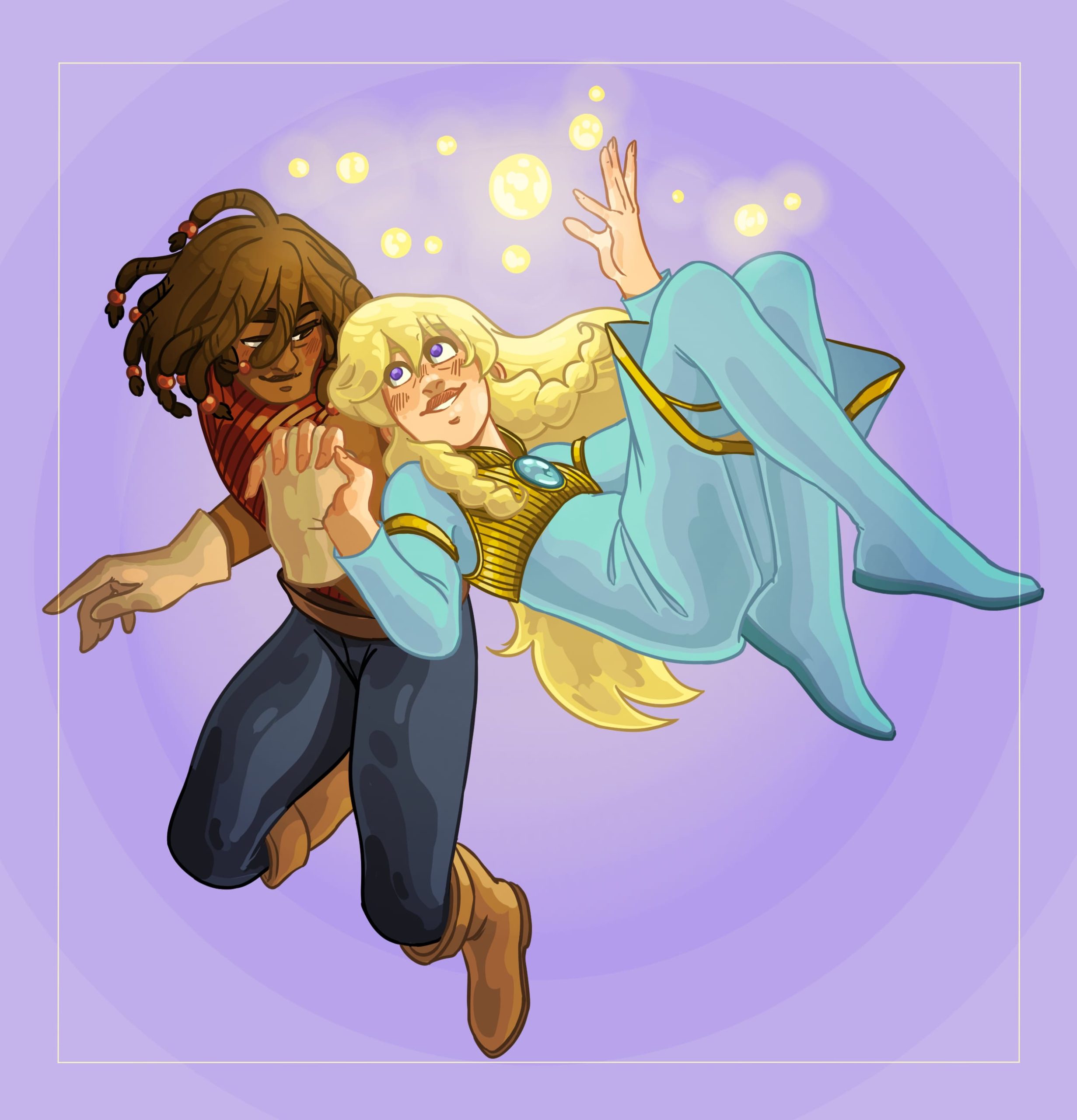 Fanart des héros : Camille et Salim, de "la quête d'Ewilan"