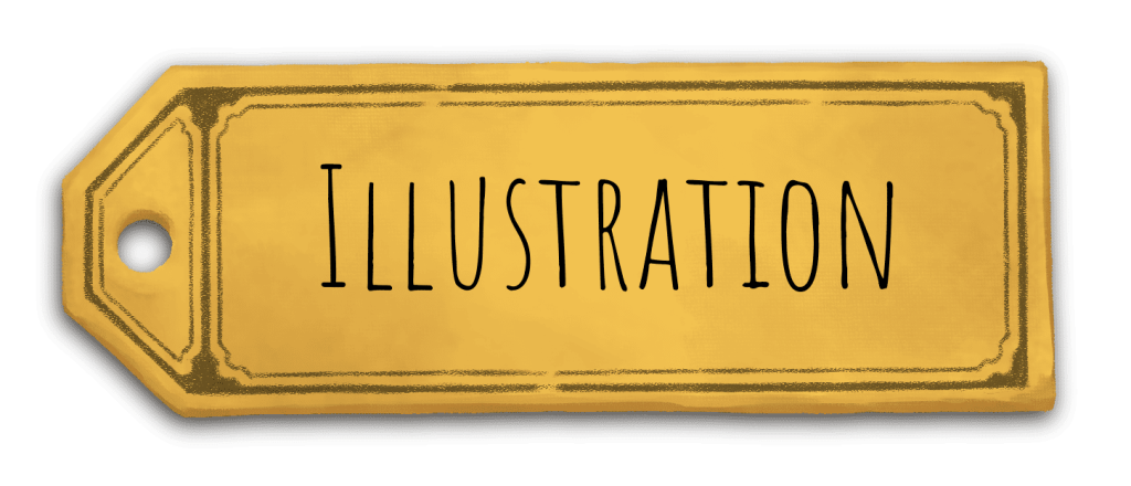 Etiquette jaune pour titre Illustration