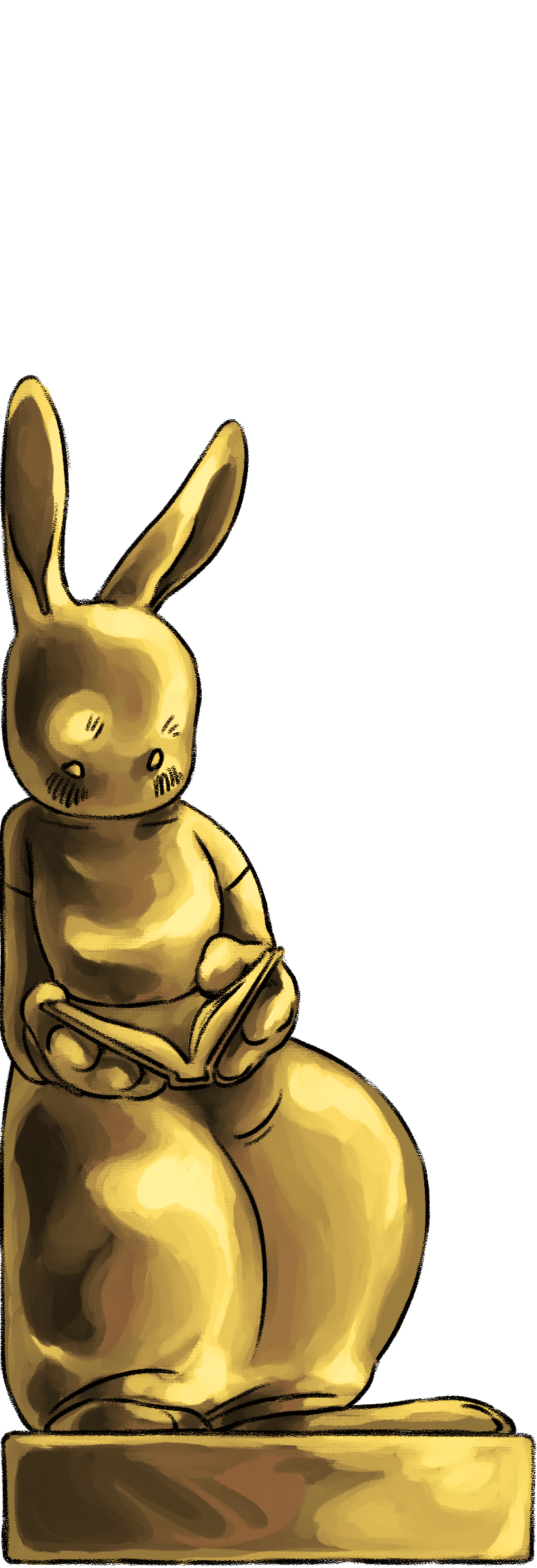 Serre livre de lapin doré