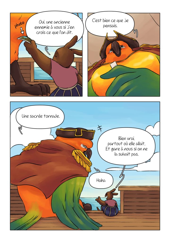 Page de la bande dessinée : Les Aventures du lapin, chapitre : Le cristal.
