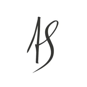 Logo Al Sélavy en petit, juste les initiales, en noir