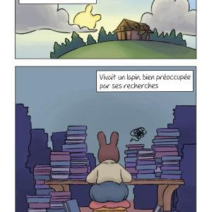 Page de bande dessinée : Les Aventures du Lapin, chapitre : La disparition