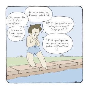 Page de la bande dessinée : la piscine.