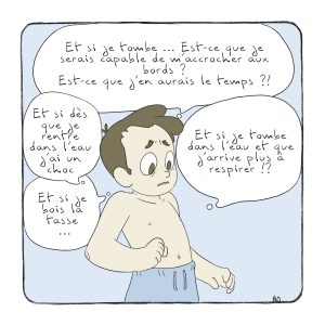 Page de la bande dessinée : la piscine.