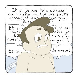Page de la bande dessinée : la piscine.