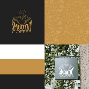Charte graphique du smoothy café, un projet fictif de café.