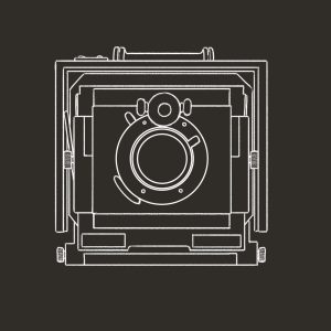 Logo Instagram blanc sur fond noir pour le Manoir sans fin