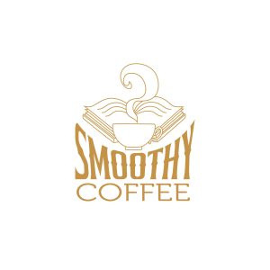 Logo Smoothy café ocre sur fond blanc